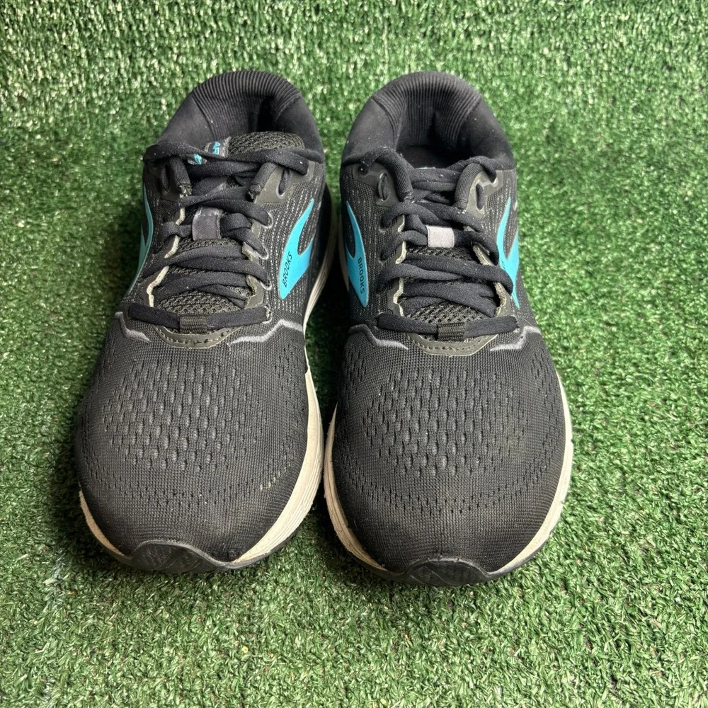 Brooks Ariel 20 Support Cushion Running Shoe Black Blue Women Sz 9 2E Extra Wide